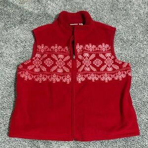 Croft & Barrow Red Fleece Vest